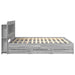 Cadru de pat cu depozitare cu headboard Sonoma gri 200 x 200 cm - WALTI WALTI