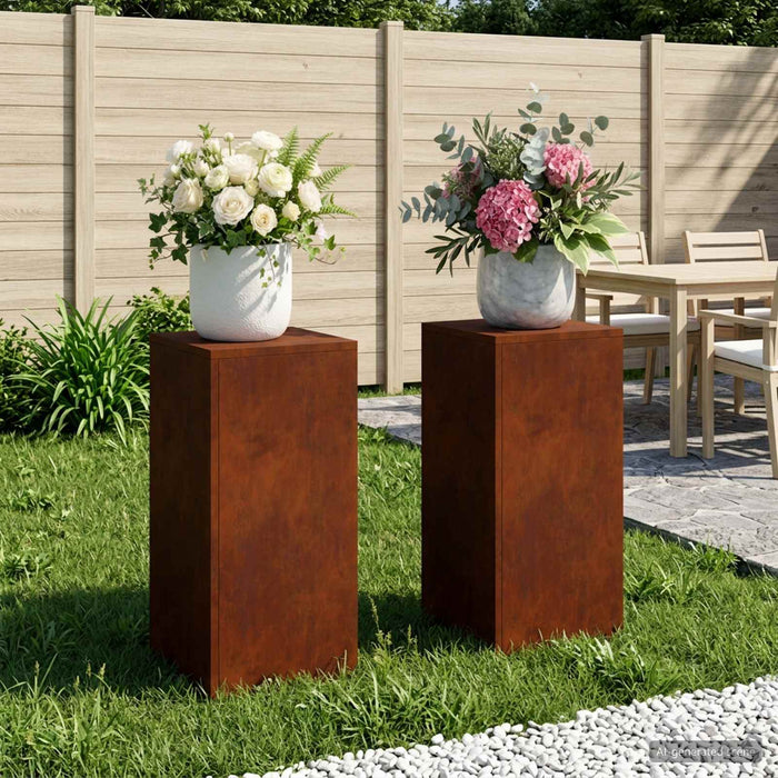 Suport pentru plante 2 pcs Ruginit 30 x 30 x 60 cm WALTI