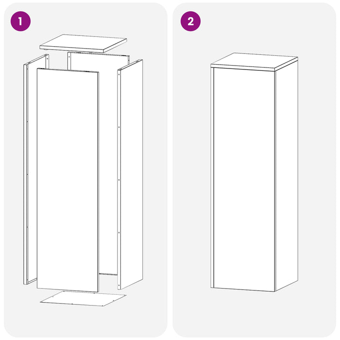 Suport pentru plante Negru 30 x 30 x 100 cm Oțel WALTI