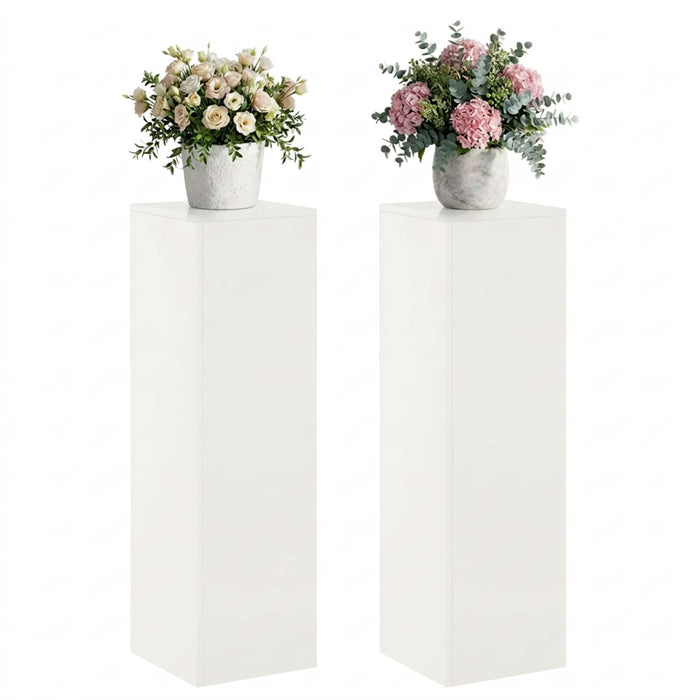 Suport pentru plante 2 pcs Alb 30 x 30 x 100 cm Oțel WALTI