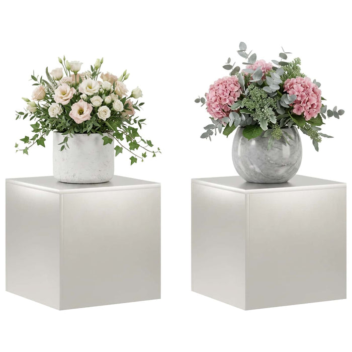 Suport pentru plante 2 pcs Argintiu 40 x 40 x 40 cm Oțel WALTI