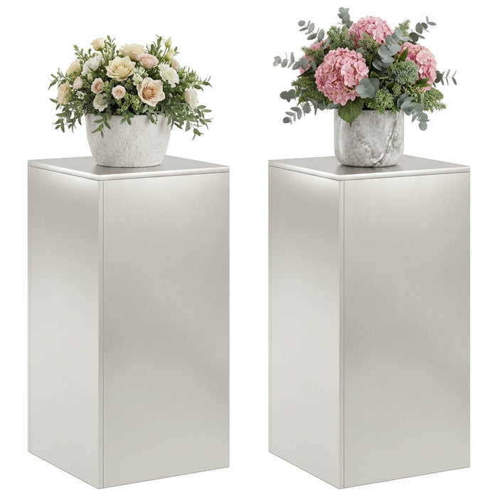 Suport pentru plante 2 pcs Argintiu 40 x 40 x 80 cm Oțel WALTI