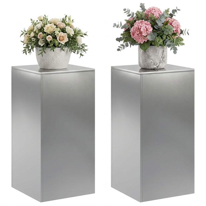 Suport pentru plante 2 pcs Argintiu 40 x 40 x 80 cm WALTI