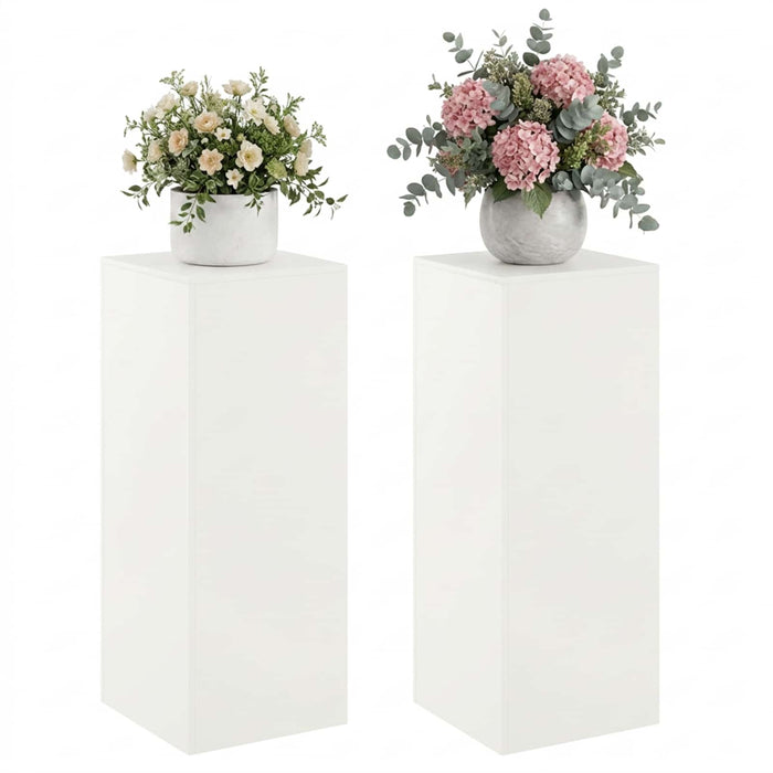 Suport pentru plante 2 pcs Alb 40 x 40 x 100 cm Oțel WALTI