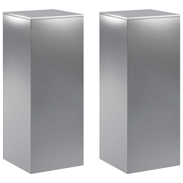 Suport pentru plante 2 pcs Argintiu 40 x 40 x 100 cm WALTI