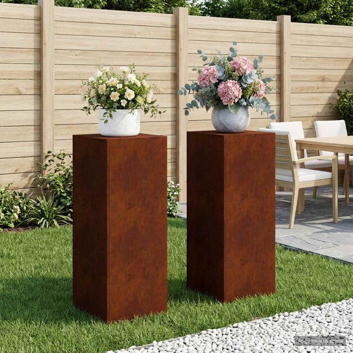Suport pentru plante 2 buc. Ruginit 40 x 40 x 100 cm - WALTI WALTI
