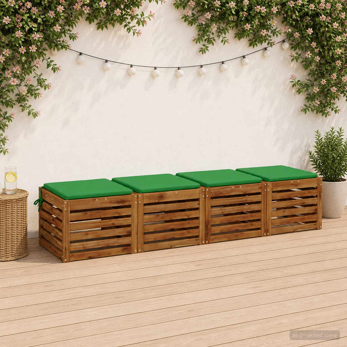 Perne pentru șezut cu 4 piese SOEST 4 buc. 100% Polyester Verde WALTI