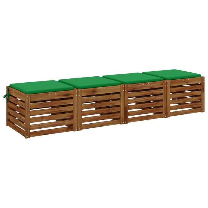 Perne pentru șezut cu 4 piese SOEST 4 buc. 100% Polyester Verde WALTI