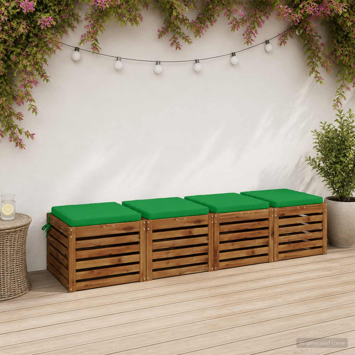Perne pentru șezut cu 4 piese SOEST 4 buc. 100% Polyester Verde WALTI