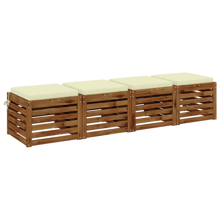 Perne pentru șezut cu 4 piese SOEST 4 buc. 100% Polyester Crem WALTI
