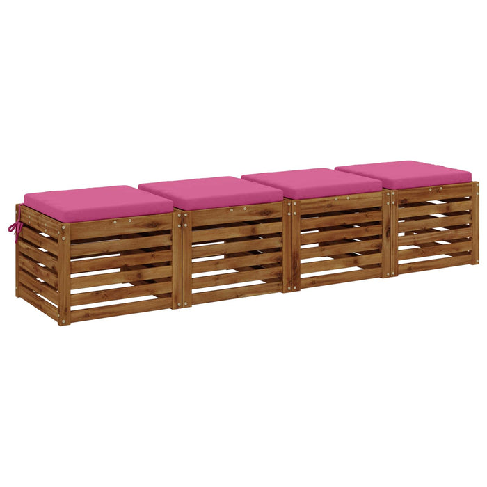 Perne pentru șezut cu 4 piese SOEST 4 buc. 100% Polyester Roz WALTI