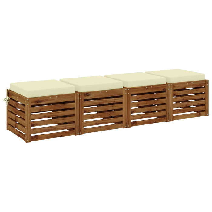 Perne pentru șezut cu 4 piese SOEST 4 buc. 100% Polyester Crem WALTI