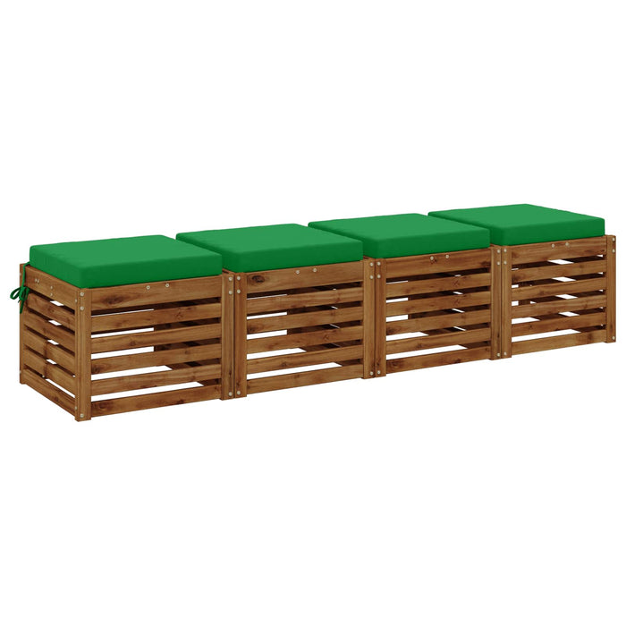 Perne pentru șezut cu 4 piese SOEST 4 buc. 100% Polyester Verde WALTI