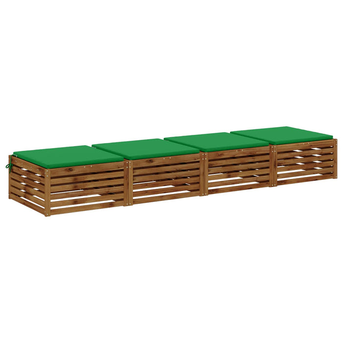 Perne pentru șezut cu 4 piese SOEST 4 buc. 100% Polyester Verde WALTI