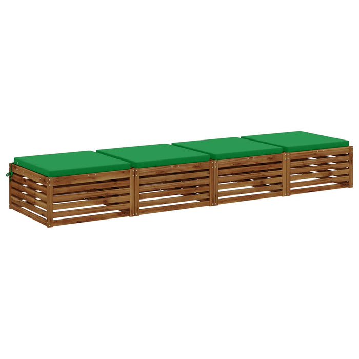 Perne pentru șezut cu 4 piese SOEST 4 buc. 100% Polyester Verde WALTI