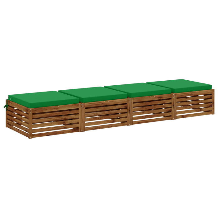 Perne pentru șezut cu 4 piese SOEST 4 buc. 100% Polyester Verde WALTI