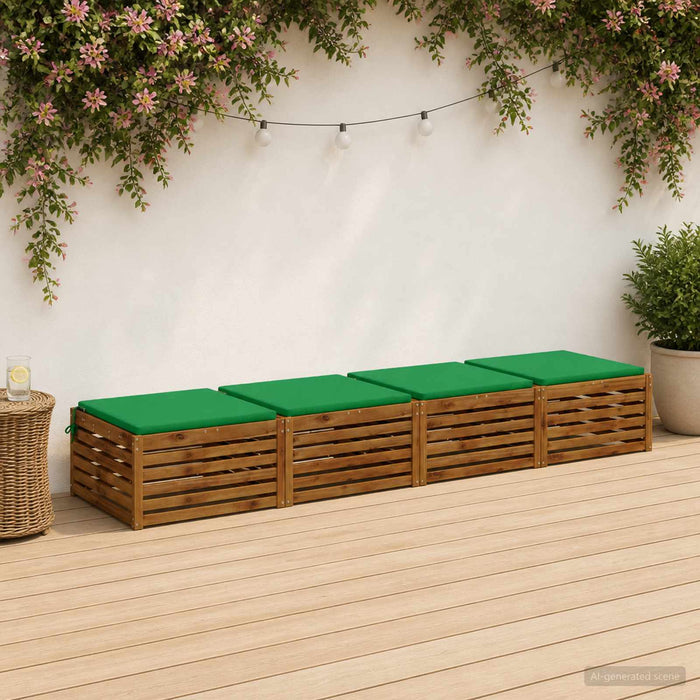 Perne pentru șezut cu 4 piese SOEST 4 buc. 100% Polyester Verde WALTI