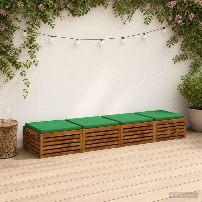 Perne pentru șezut cu 4 piese SOEST 4 buc. 100% Polyester Verde WALTI