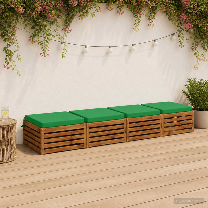 Perne pentru șezut cu 4 piese SOEST 4 buc. 100% Polyester Verde WALTI