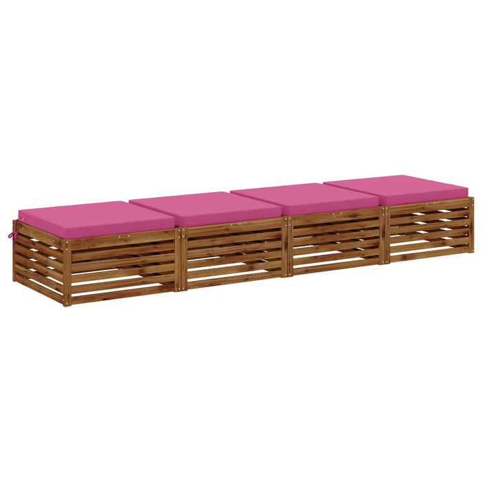 Perne pentru șezut cu 4 piese SOEST 4 buc. 100% Polyester Roz WALTI