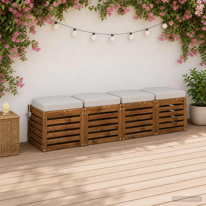 Set de perne de 4 piese SOEST 4 pcs 100% Polyester Alb WALTI