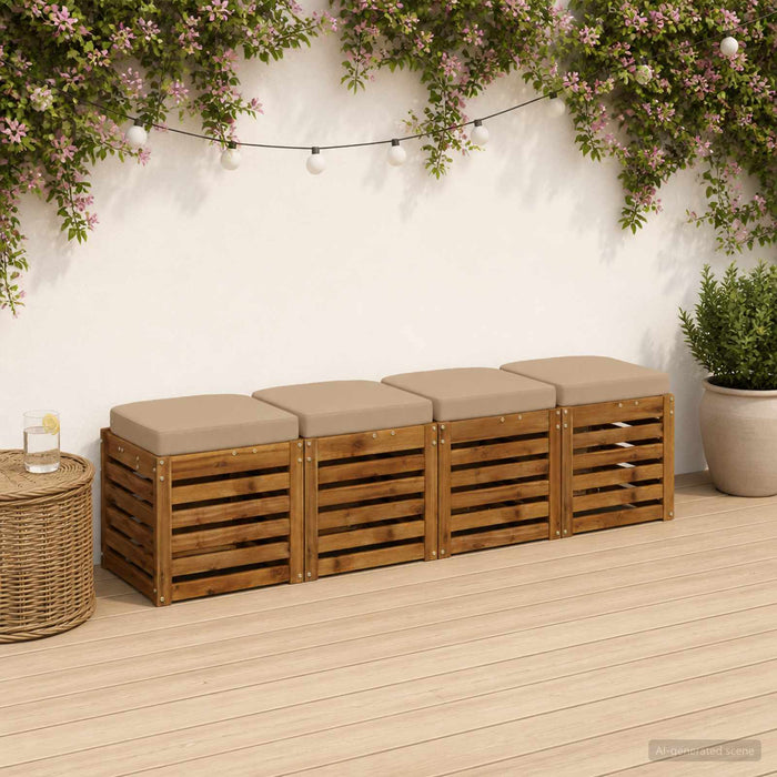 Set de perne de 4 piese SOEST 4 pcs 100% Polyester Nisipiu WALTI
