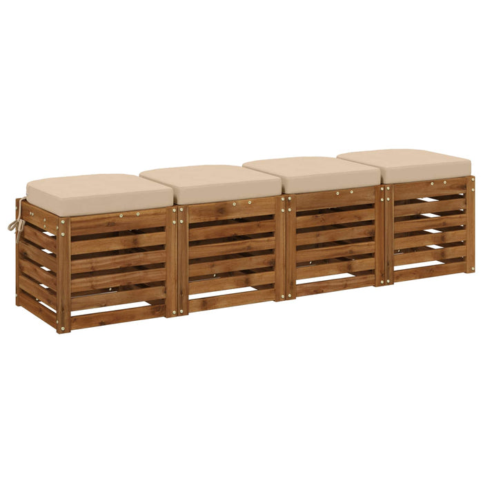 Set de perne de 4 piese SOEST 4 pcs 100% Polyester Crem WALTI