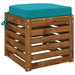 Perna de 1 piesă SOEST 100% Polyester Turcoaz 40 x 40 x 7 cm - WALTI WALTI