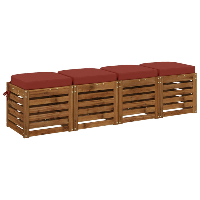 Set de perne de 4 piese SOEST 4 pcs 100% Polyester Roșu WALTI