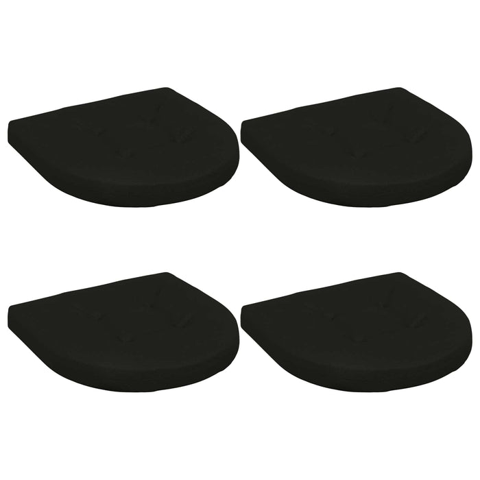 Perne pentru șezut cu 4 piese 4 buc. 100% Polyester Negru - WALTI WALTI
