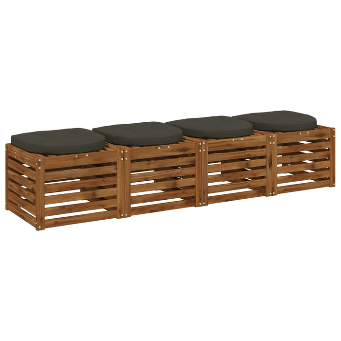 Perne pentru șezut cu 4 piese 4 buc. 100% Polyester Antracit - WALTI WALTI