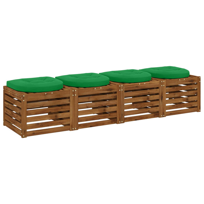 Perne pentru șezut cu 4 piese 4 buc. 100% Polyester Verde WALTI