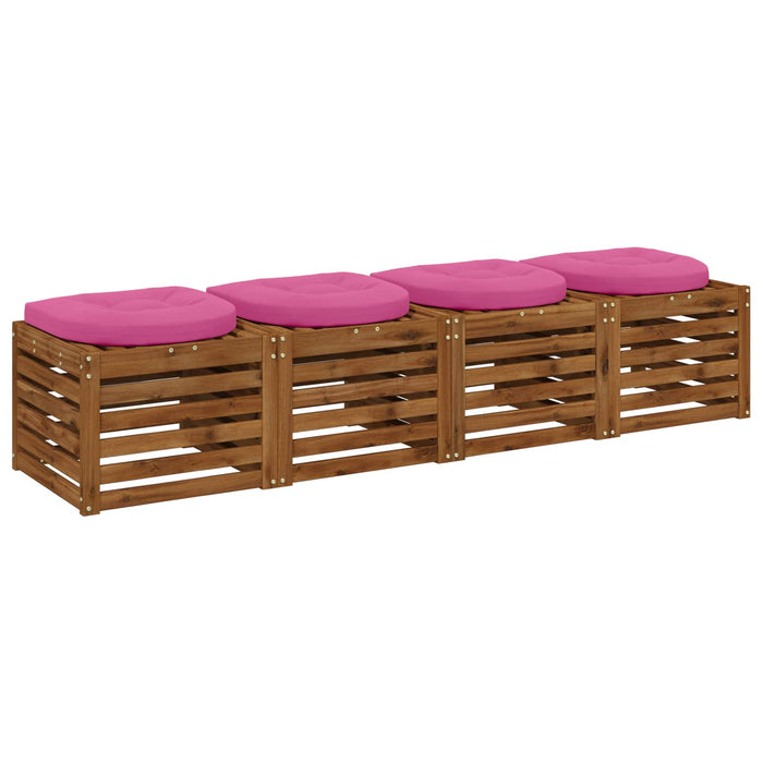Perne pentru șezut cu 4 piese 4 buc. 100% Polyester Roz - WALTI WALTI