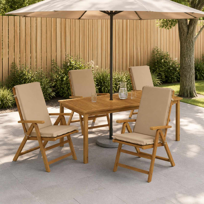 Set de perne cu spătar înalt de 4 bucăți GEMERT 4 pcs Nisipiu WALTI
