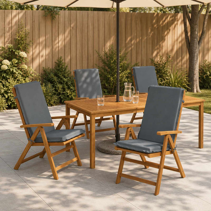 Set de perne cu spătar înalt de 4 bucăți GEMERT 4 pcs albastru WALTI