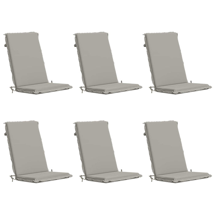Set de perne cu spătar înalt de 6 bucăți GEMERT 6 pcs Gri WALTI