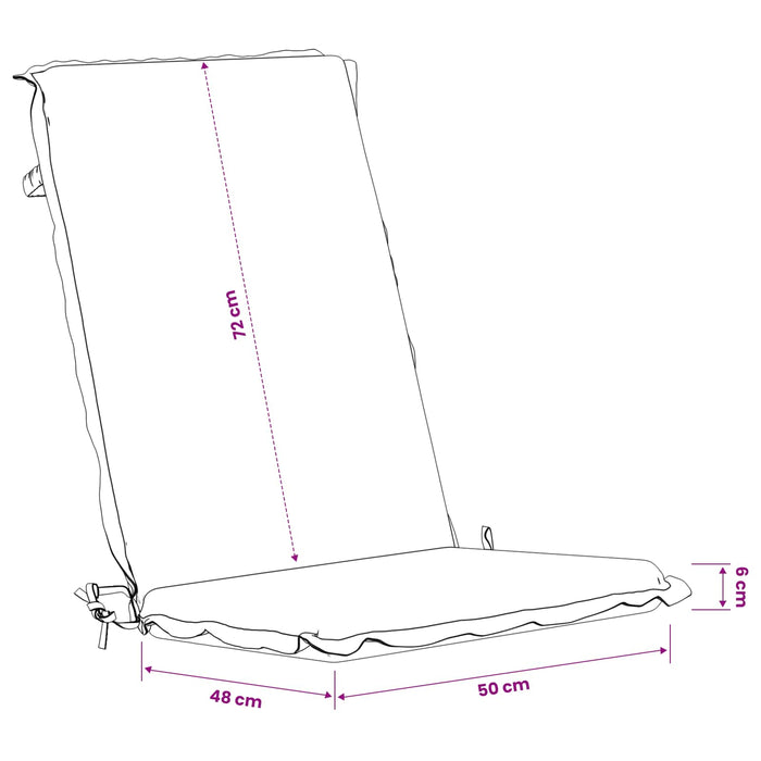 Set de perne cu spătar înalt de 4 bucăți GEMERT 4 pcs WALTI