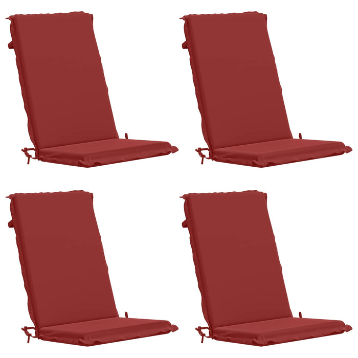 Set de perne cu spătar înalt de 4 bucăți GEMERT 4 pcs Roșu Vin WALTI