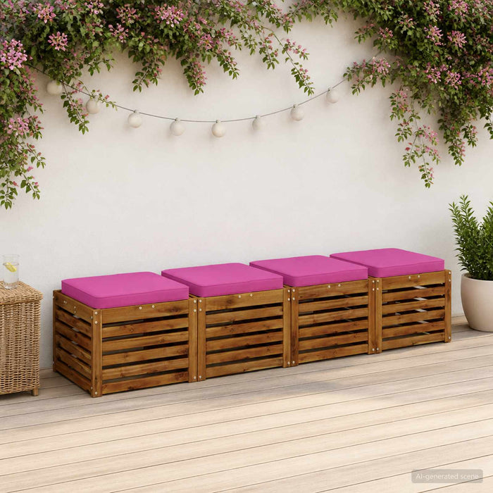 Perne pentru șezut cu 4 piese VUGHT 4 pcs 100% Polyester Roz WALTI