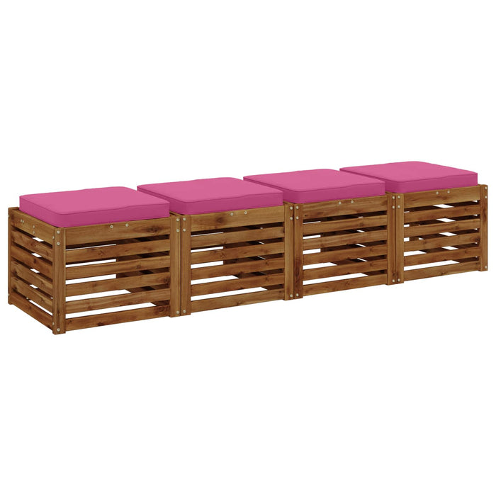 Perne pentru șezut cu 4 piese VUGHT 4 pcs 100% Polyester Roz WALTI