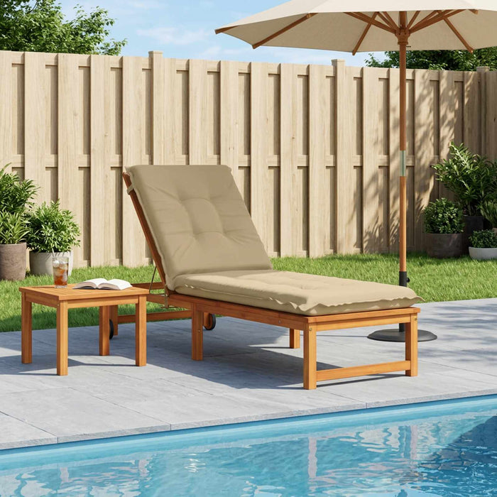 Perna pentru Șezlong GEMERT 100% Polyester Bej 190 x 60 x 9 cm WALTI