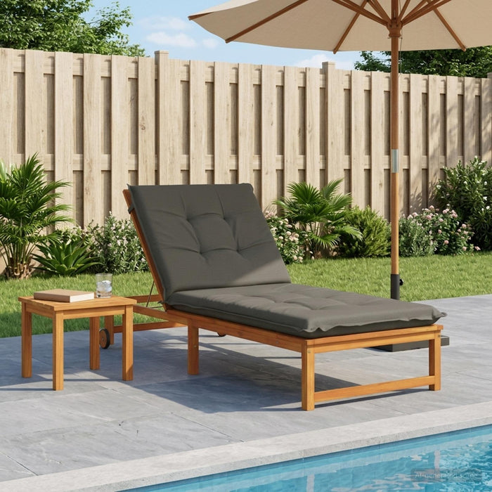 Perna pentru Șezlong GEMERT 100% Polyester Gri 190 x 80 x 9 cm WALTI