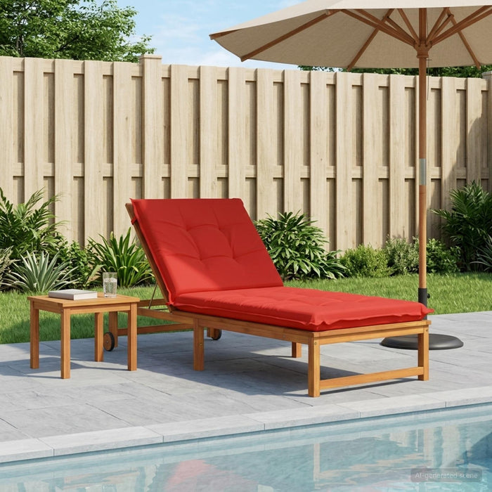 Perna pentru Șezlong GEMERT 100% Polyester Roșu 190 x 80 x 9 cm WALTI