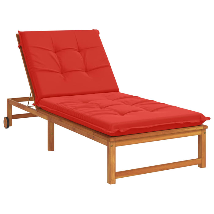 Perna pentru Șezlong GEMERT 100% Polyester Roșu 190 x 80 x 9 cm WALTI