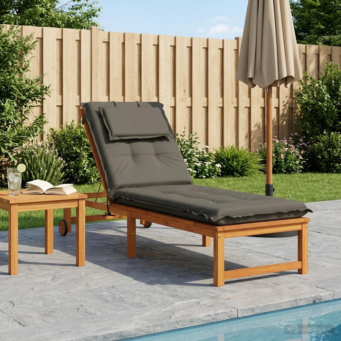 Perna pentru Șezlong GEMERT 100% Polyester Gri 190 x 60 x 9 cm WALTI