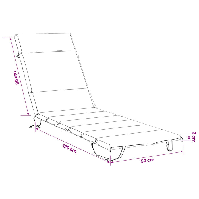 Perna pentru Șezlong GEMERT 100% Polyester Design cu frunze - WALTI WALTI
