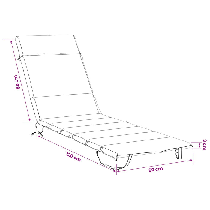 Perna pentru Șezlong GEMERT 100% Polyester Crem 200 x 60 x 3 cm WALTI