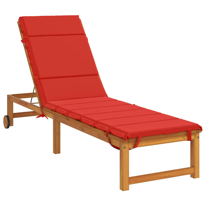 Perna pentru Șezlong GEMERT 100% Polyester Roșu 200 x 60 x 3 cm WALTI
