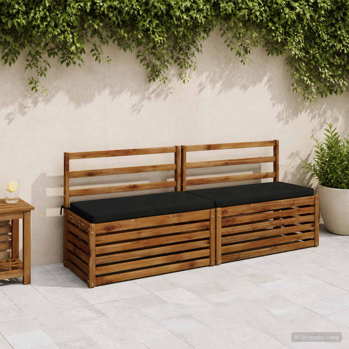 Perna pentru bancă SOEST 100% Polyester Negru 180 x 40 x 5 cm WALTI