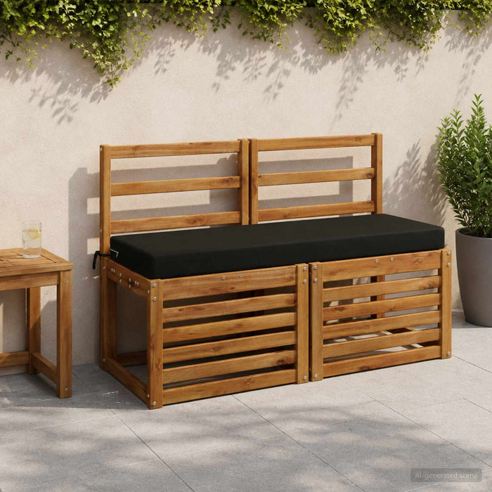 Perna pentru bancă SOEST 100% Polyester Negru 120 x 40 x 8 cm WALTI
